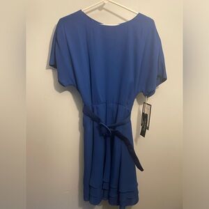 Vintage NWT Late Edition petite size 10 short sleeve blue Dress Fancy , Wedding